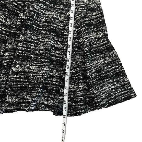 Banana Republic Black Ivory Tweed Fit Flare Stretch Dress Size 6 - Picture 4 of 5